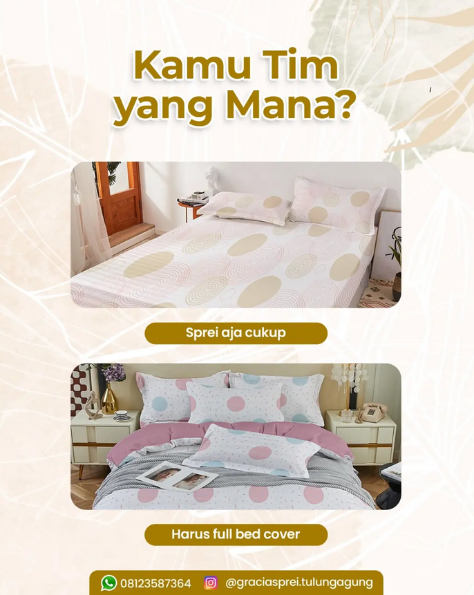 <p>Mana nih tim yang cukup pakai sprei aja biar si